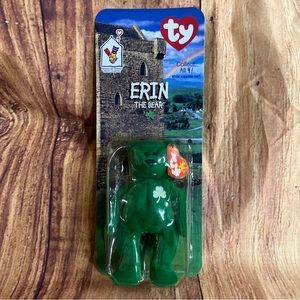 McDonald’s TY Beanie Babies RARE 1999 Erin The Bear with Errors Tush Tags 1993